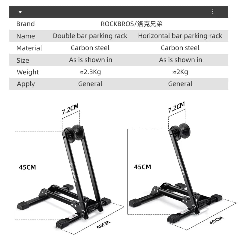 ROCKBROS Local Shipping Bike Stand Racks Storage Indoor Floor Road MTB Bicycle Parking Stand Cycling  Rack Bike Accessories