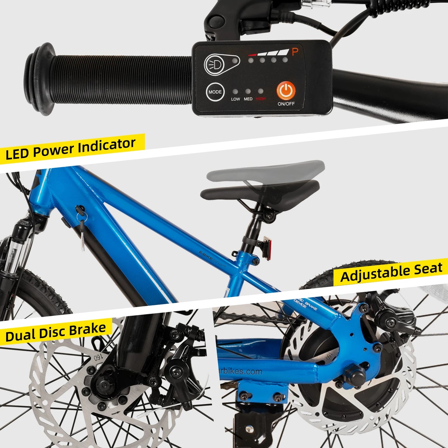 Joystar 250W Electric Bike For Kids And Teens Ages 7 And Up 15 MPH