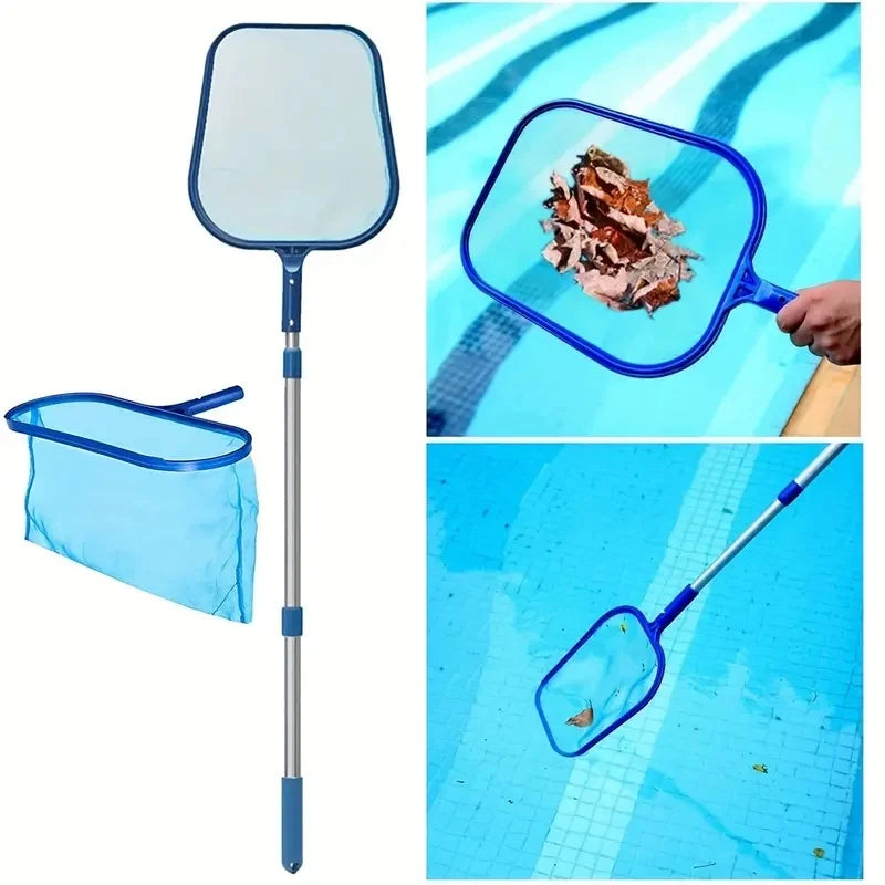 Adjustable Telescopic Pool Skimmer Net Fine Mesh Leaf Cleaner
