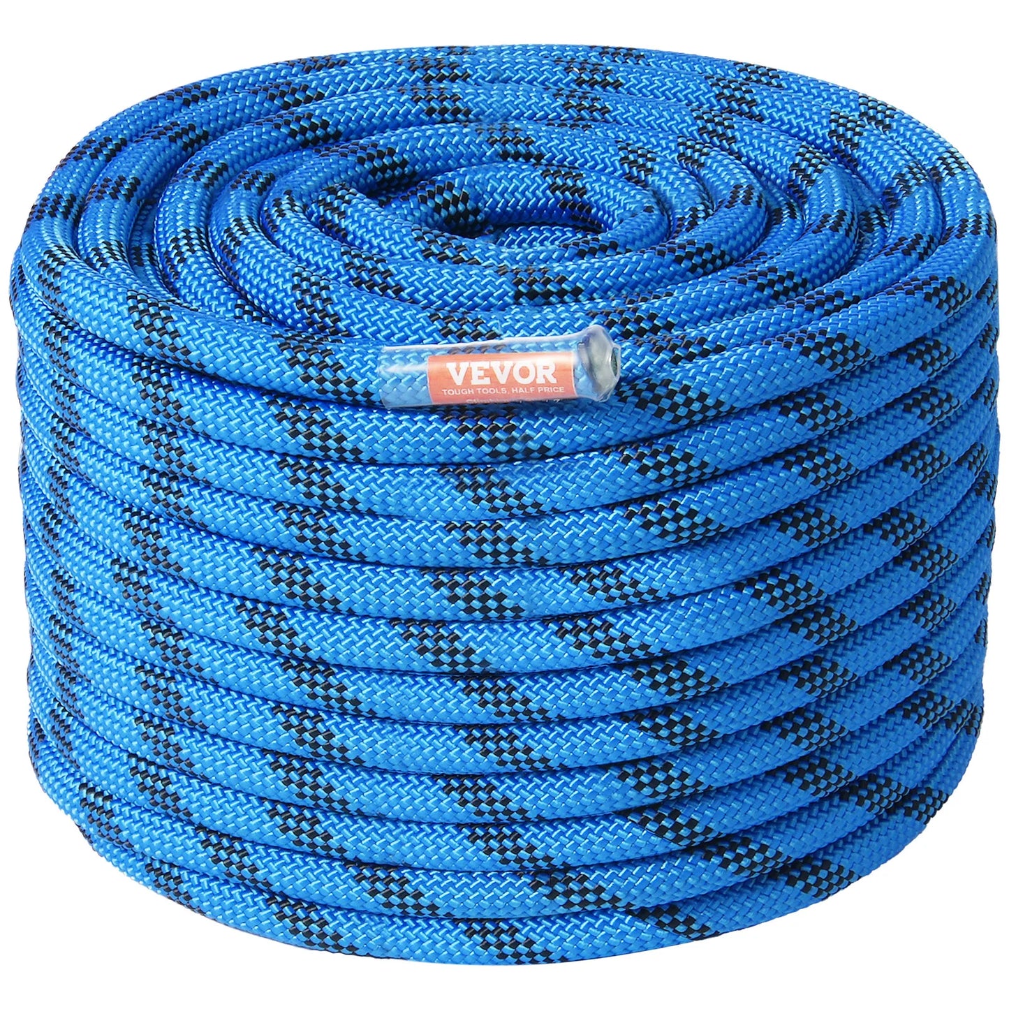 VEVOR Static Climbing Rope With Steel Snap Hooks 30 kN Breaking Strength