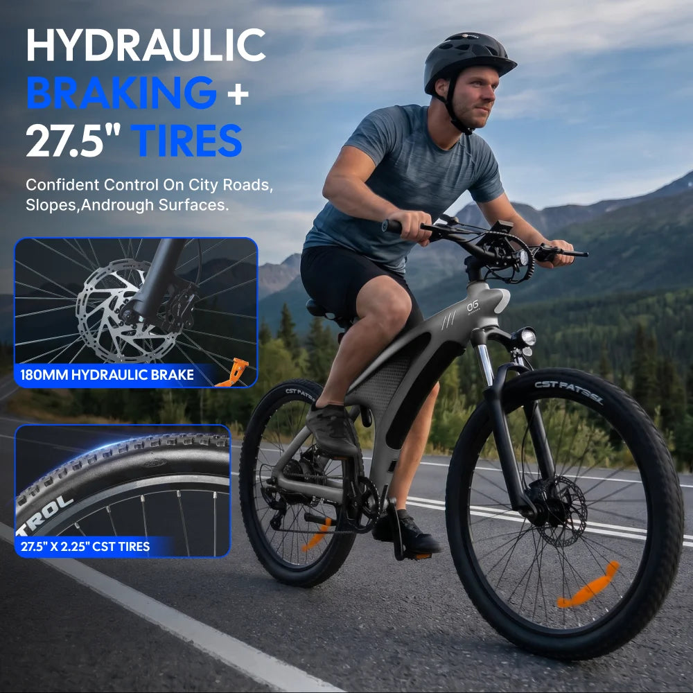HX Q5 Ebike 2000W Torque Sensor Adults Electric Bike 85Nm 57KM/H Electric Bicycle 27.5“ Removable Battery Electric Mountain Bike