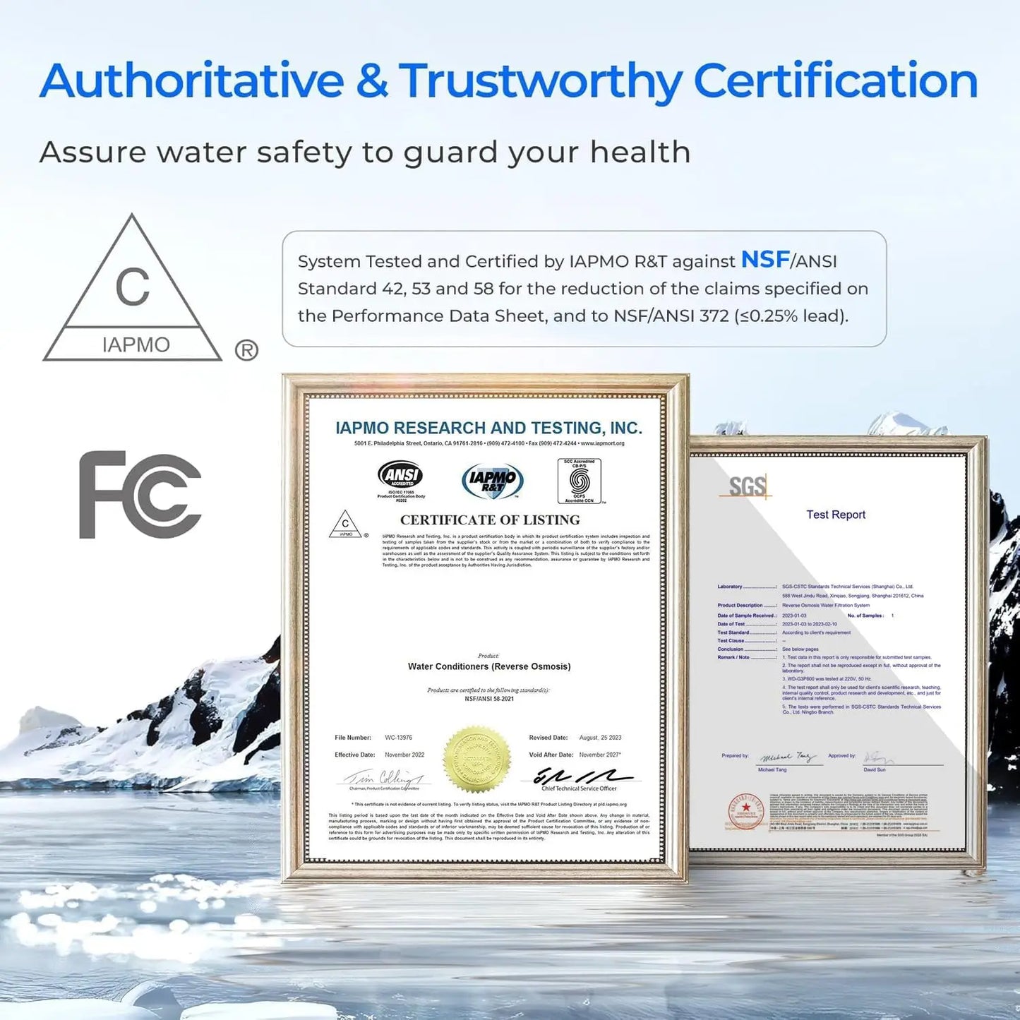 Waterdrop G3P600 Reverse Osmosis System, Smart LED Faucet, Including Waterdrop Water Filter Pitcher with 1 Filter