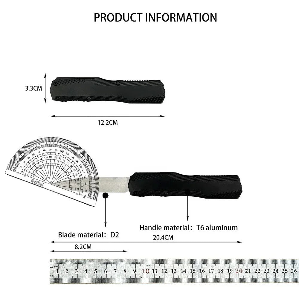 DIY Supplies T6 Aluminum Handle With D2 Blade Knife