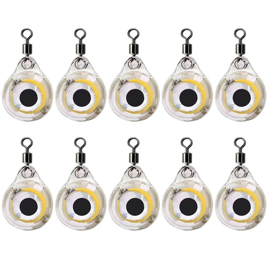 10-100Pcs Mini Fishing Lure Light LED Attracting Fish Light Underwater Eye Shape Fishing Bait Luminous Lure for Attracting Fish