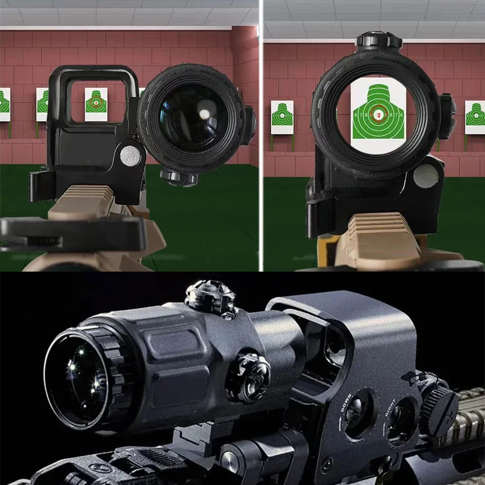 558 Red Dot Sight G33/G43/G45 Magnifier 558+G33 Holographic Sight with Switch to Side QD 20mm Rail Mount
