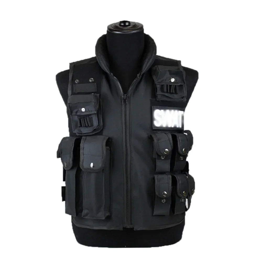 SWAT Multi Pocket Tactical Vest for Outdoor Training and Paintball