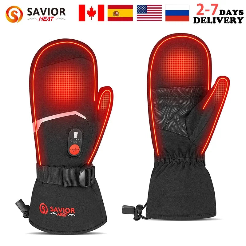 Savior Heat Rechargeable Heated Mittens for Men and Women