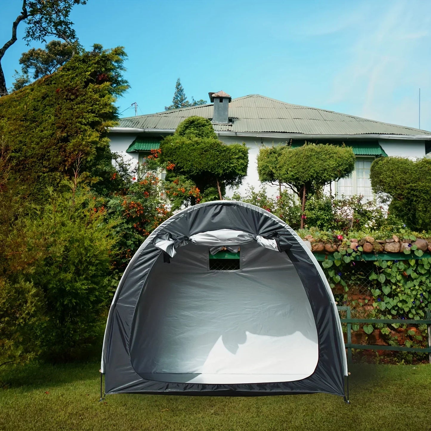 Foldable Outdoor Bicycle Tent With Large Storage Space Waterproof