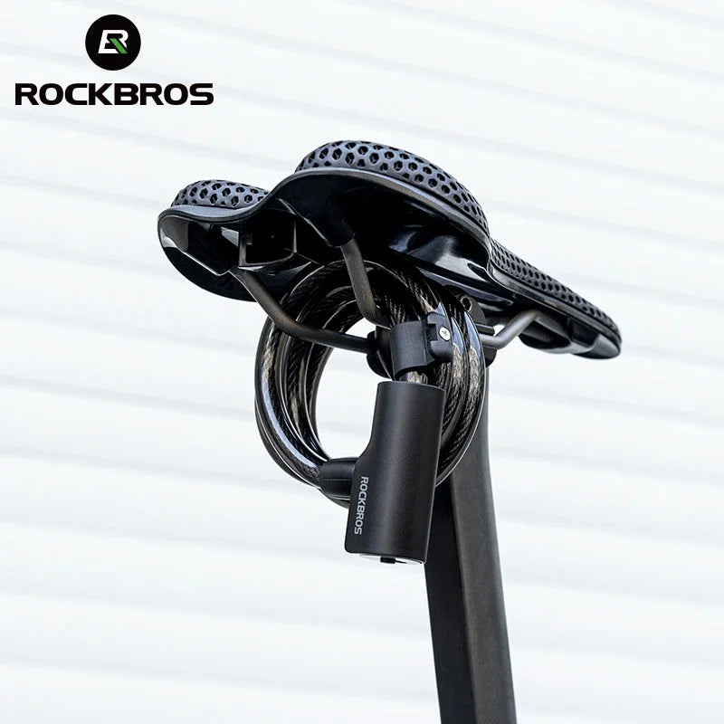 ROCKBROS Bicycle Lock Portable Anti-theft Zinc Alloy Chain Lock MTB Road Cycling Motorcycle Electric Scooter Bike Accessories