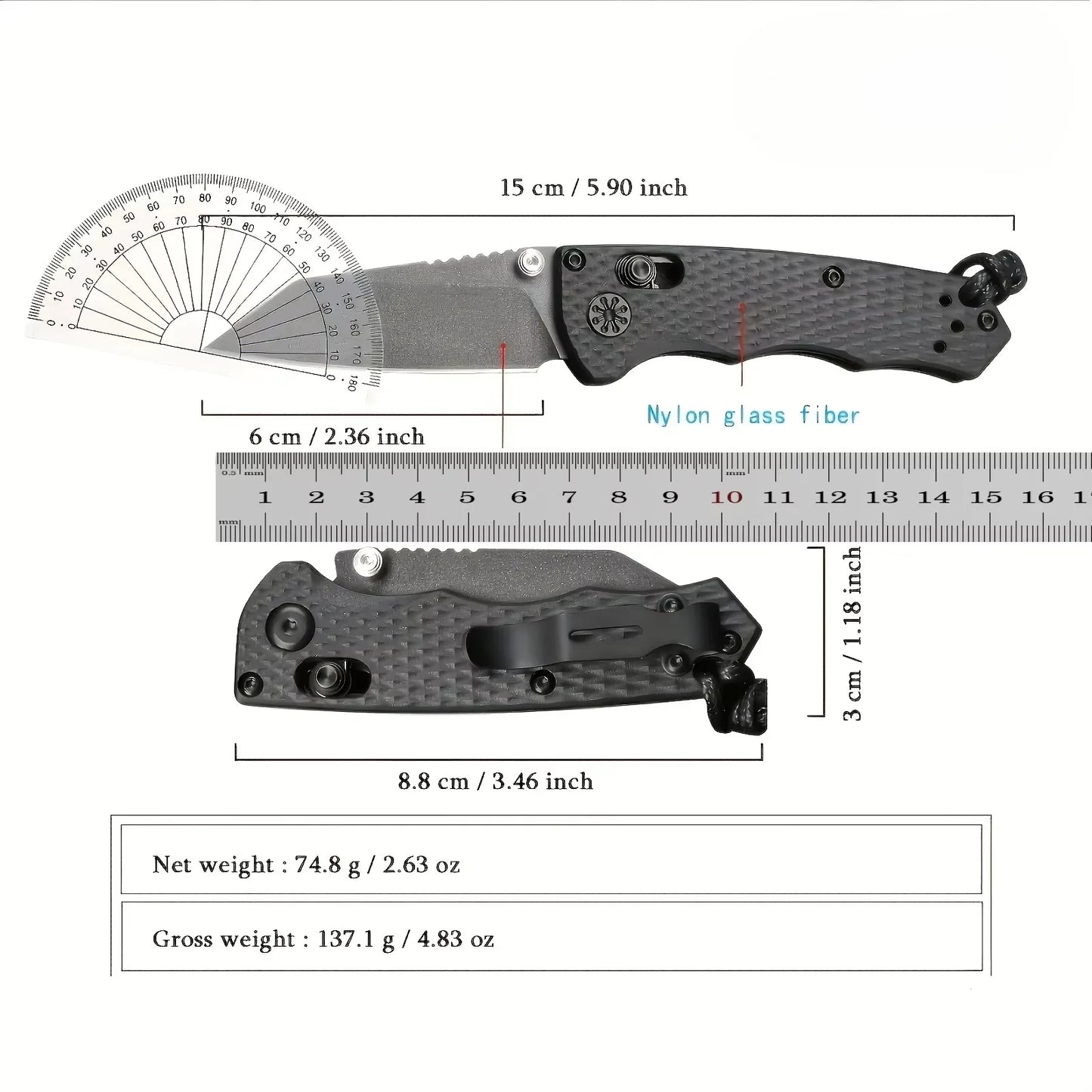 DIY Supplies BM 290 Multi Purpose Folding Knife Axis Lock