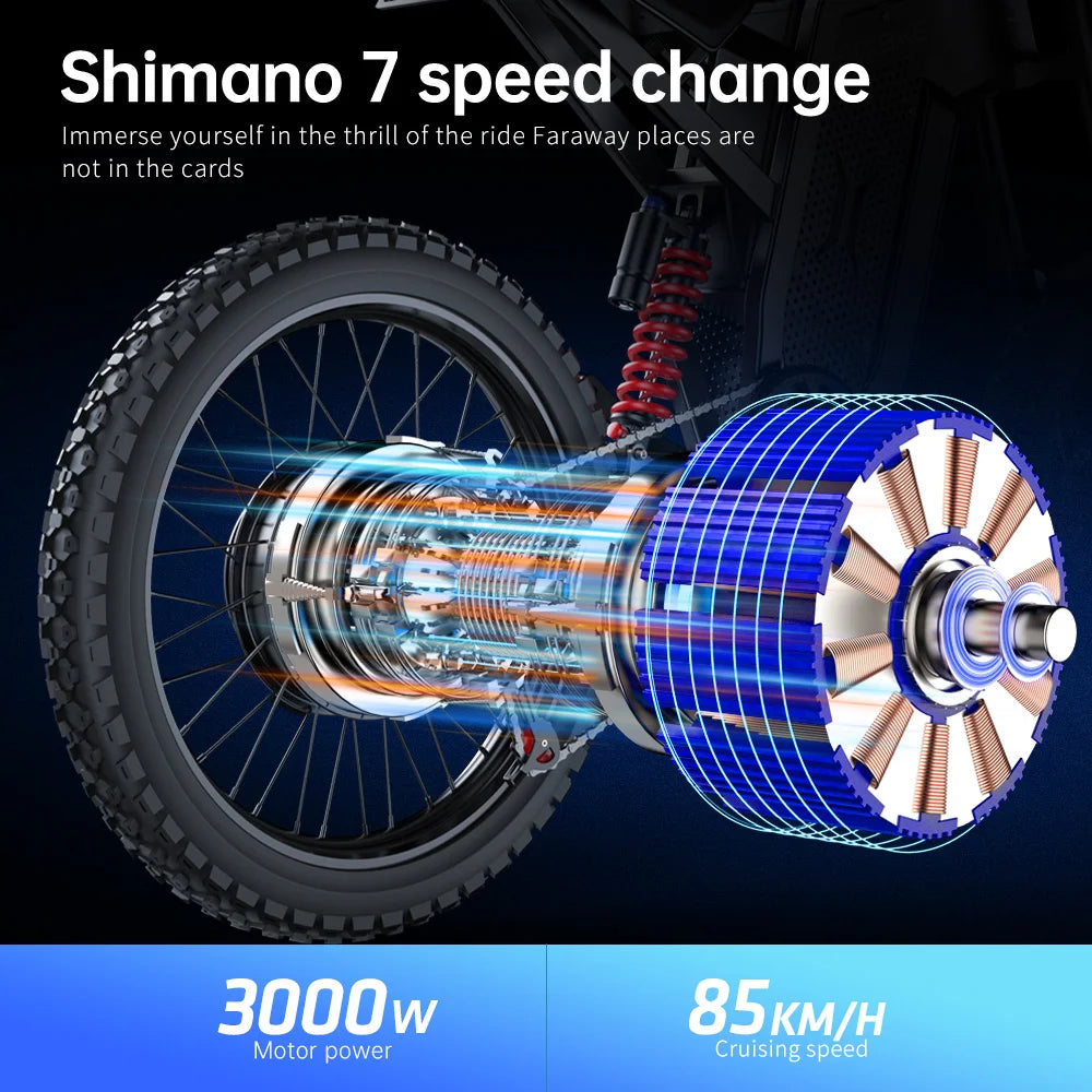 EKX X21 Max Electric Motorcycle 3000W Brushless Gearless Ebike