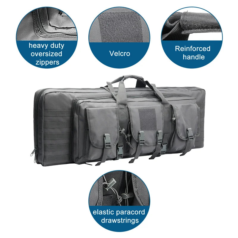 LQARMY Tactical Double Rifle Case Molle Bag