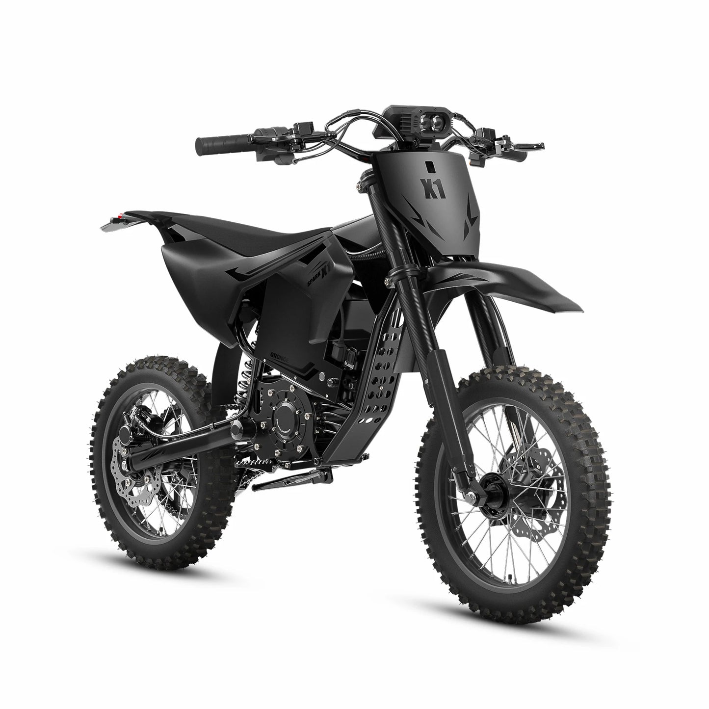 QRONGE X1 Spark Electric Dirt Bike 4500W Peak&Up to 60 Miles 50MPH 60V 28.8Ah Battery E-Bike 14"/12" Fat Tire Electric Motorcycle for Mountain Off-Road Teens Adults + 1 Year Warranty