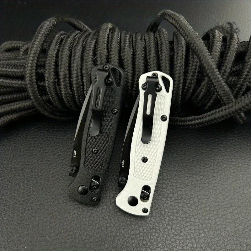 DIY Supplies Folding Pocket Knife Drop Point 440C Nylon Fiber