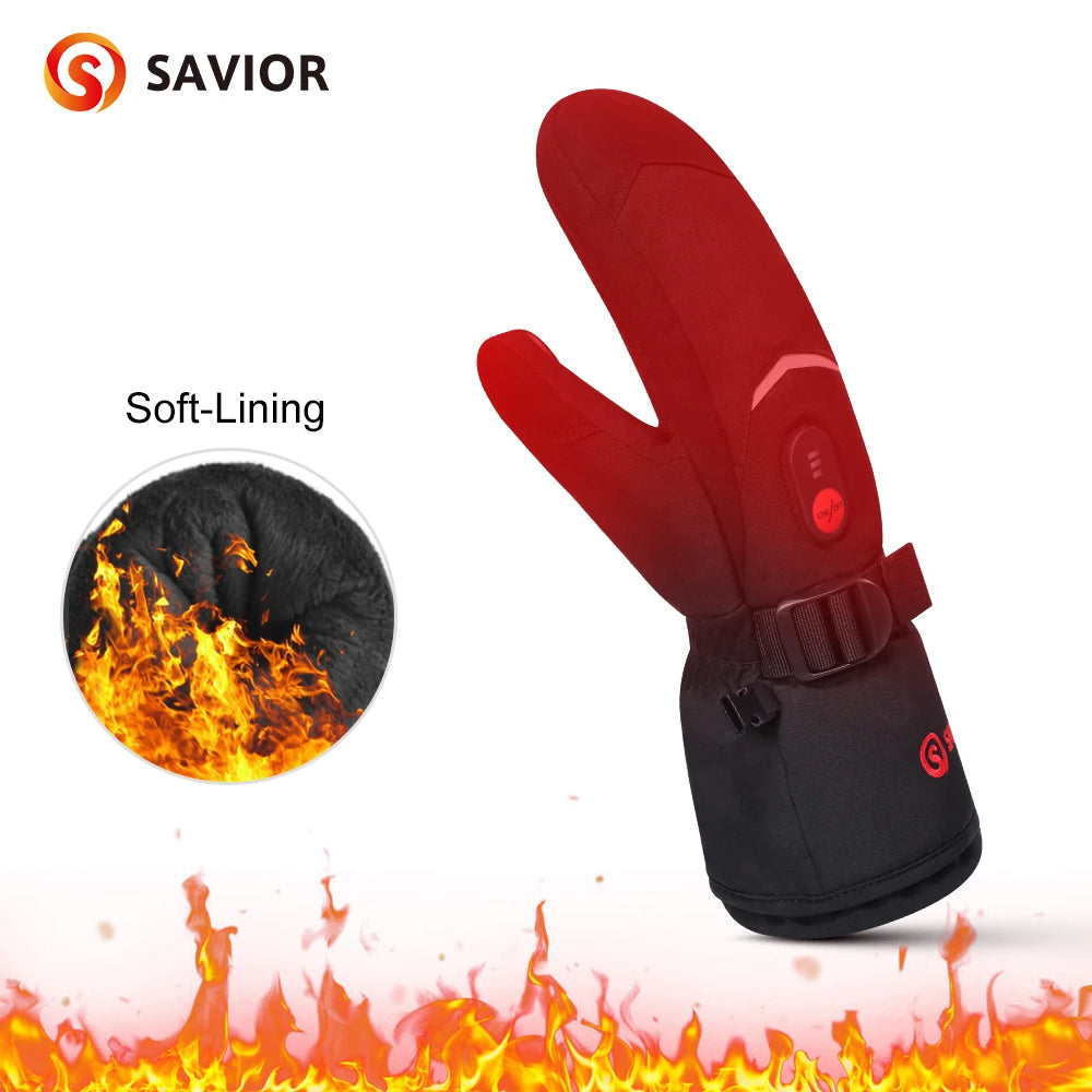 Snow Deer Waterproof Heated Winter Gloves For Snowboarding And Cycling