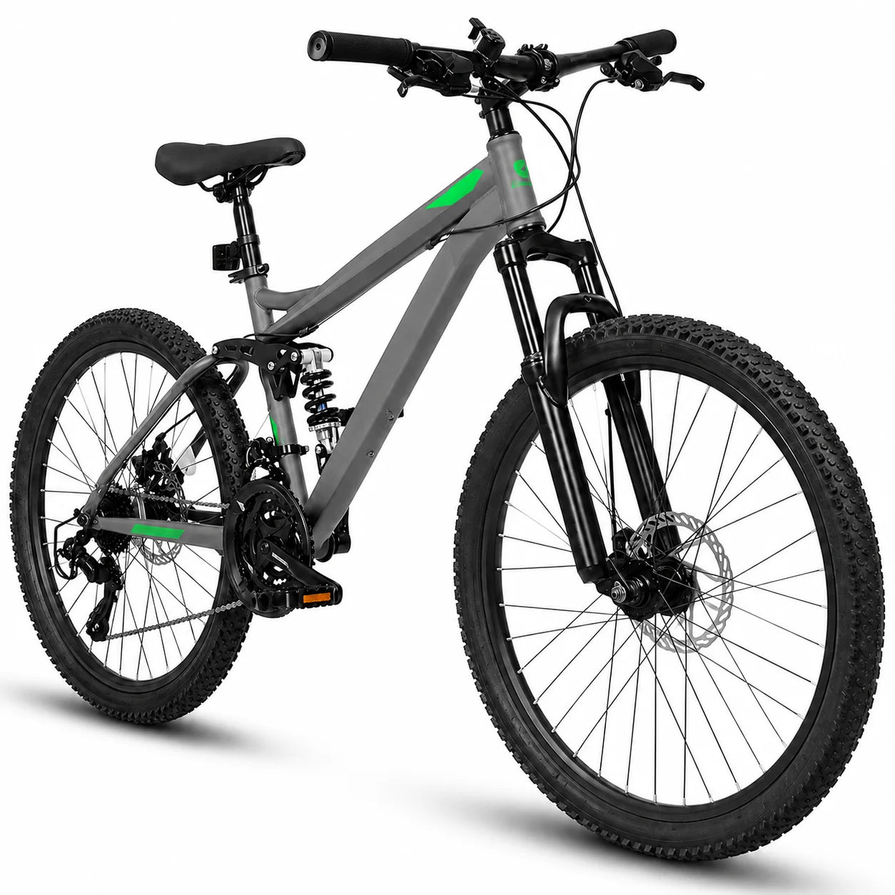 Full Suspension Mountain Bike With 21 Speed Disc Brakes