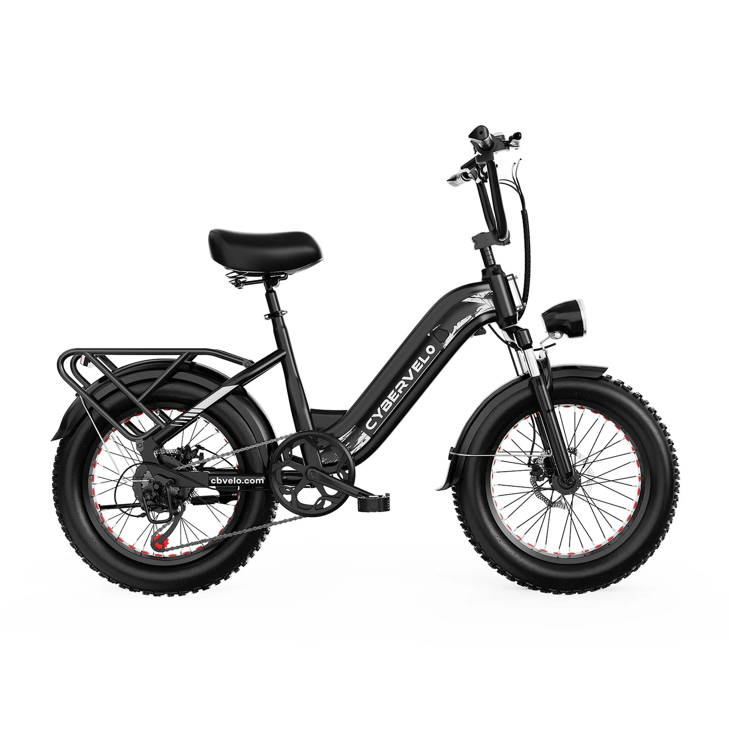 Cybervelo 20" Step-Thru Commuter, 1500W Peak 20ah Battery 80 Miles Long Range E-bike, 7-Speed Shift Adult Electric Bike EK12 EK8