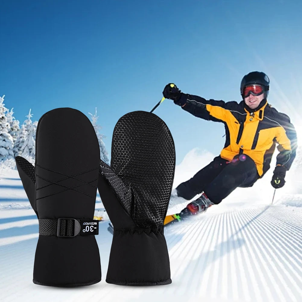 APWIKOGERCN Ski Mittens Waterproof Snow Gloves For Winter