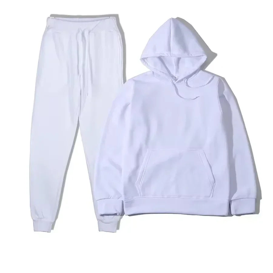 Winter Tracksuit Women Two Piece Set Hooded Sweatpants Casual Sportswear