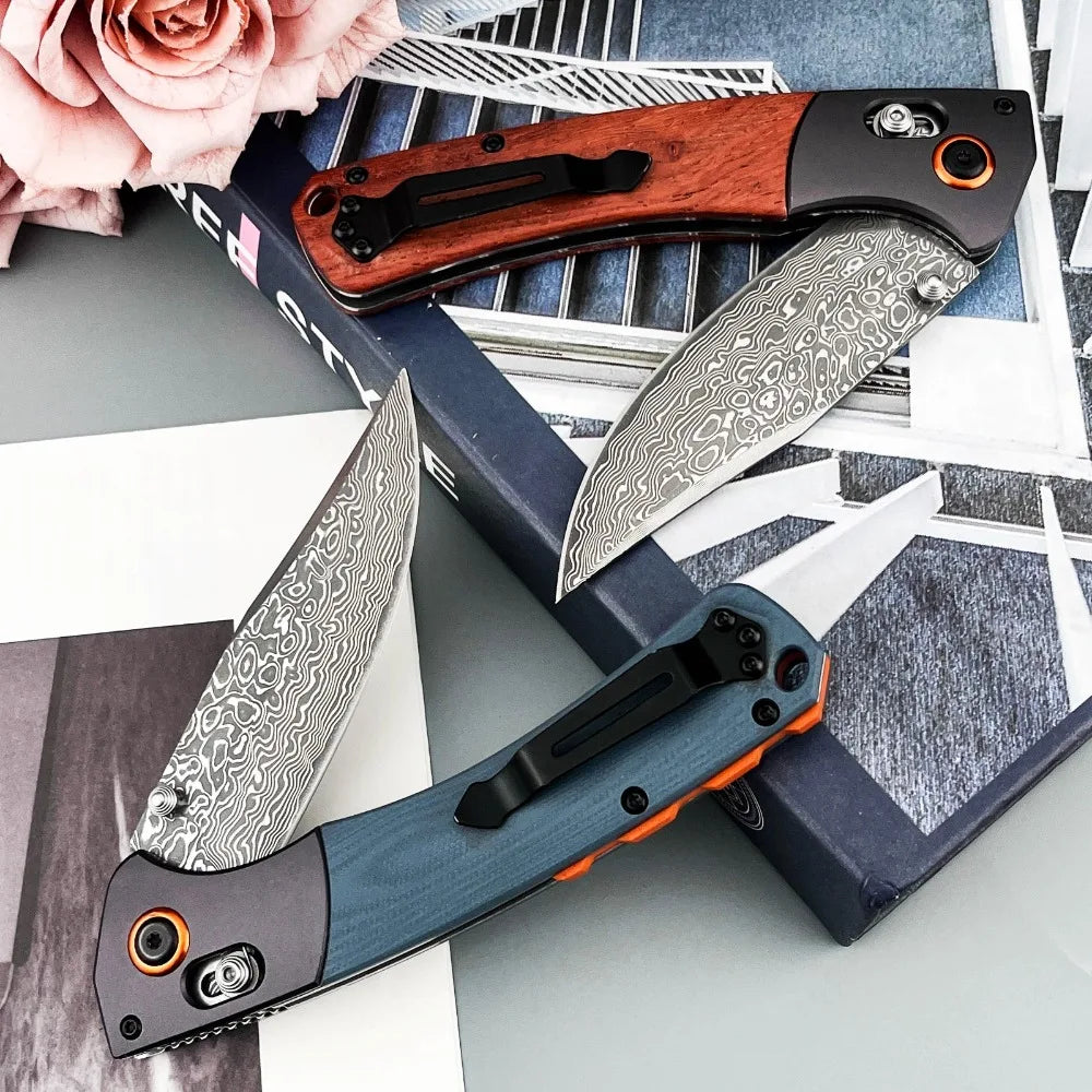 DIY Supplies Damascus Folding Knife EDC Outdoor Pocket Knife