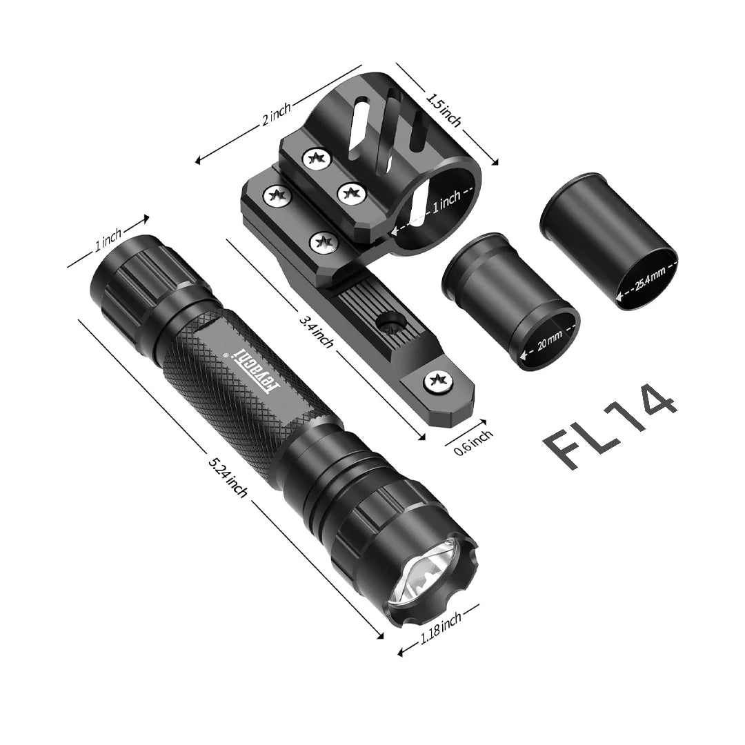 Tactical 1200 Lumen LED Weapon Light With Mlok Picatinny Mount