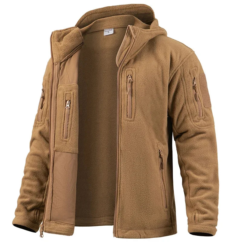 Fleece Hunting Jacket For Outdoors With Warm Full Zip