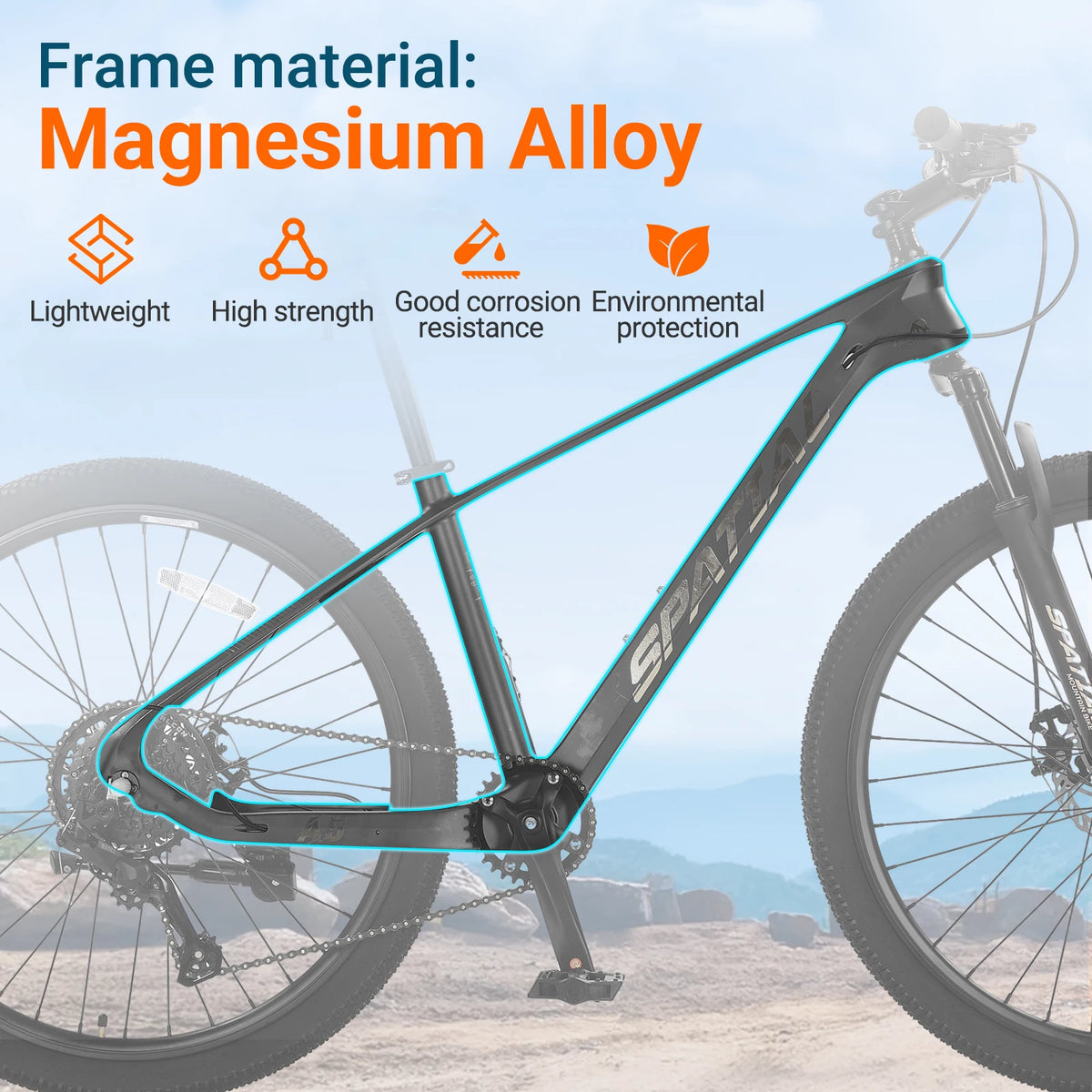 Spatial Hardtail Mountain Bike With Alloy Frame And Disc Brakes
