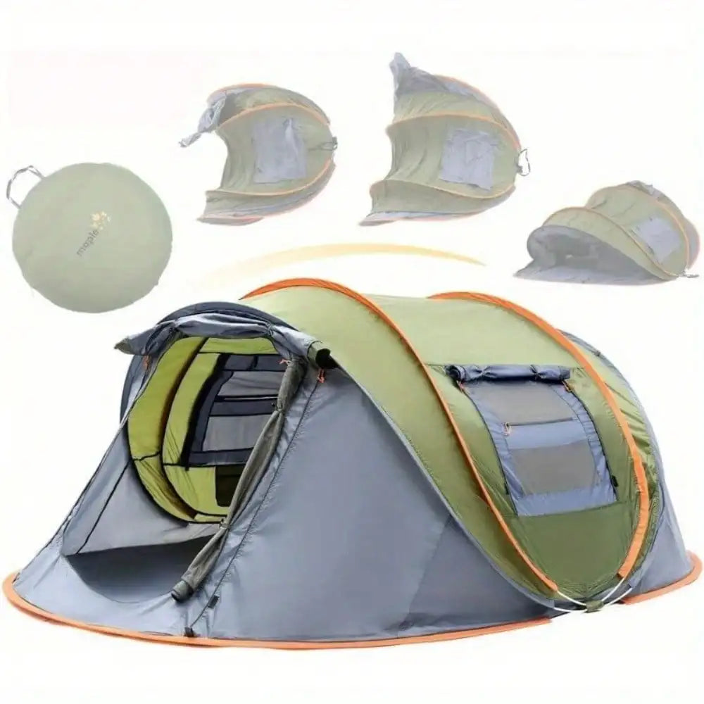 Camping Tent Pop Up With Two Doors UPF50 Waterproof