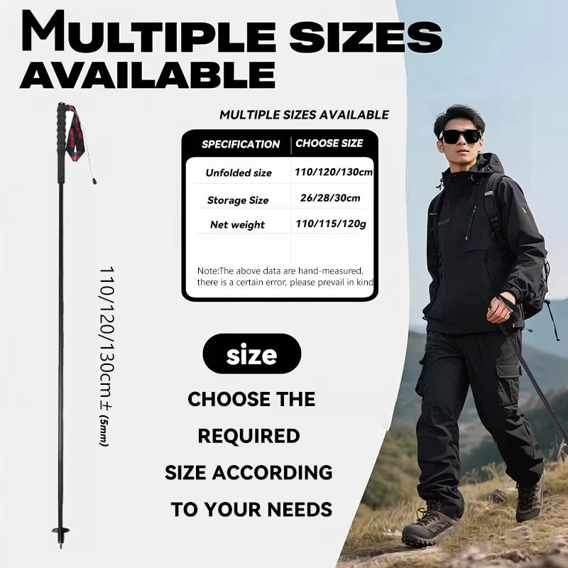 OKHEALINGCN Ultralight Trekking Poles Carbon Fiber 2-Piece