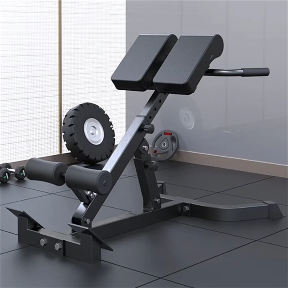 Folding Roman Chair Back Extension Bench, Adjustable Hyperextension Bench – Portable Lower Back Exercise Machine for Core Strength Training at Home Gym