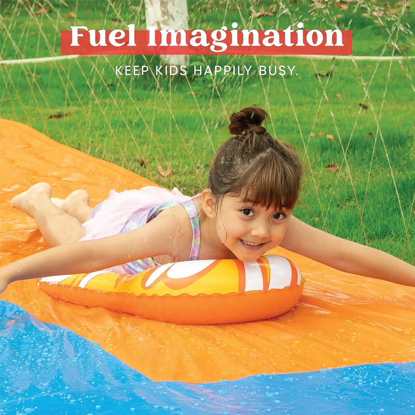 Joyfy Water Slide Set With Sprinkler And Bodyboards