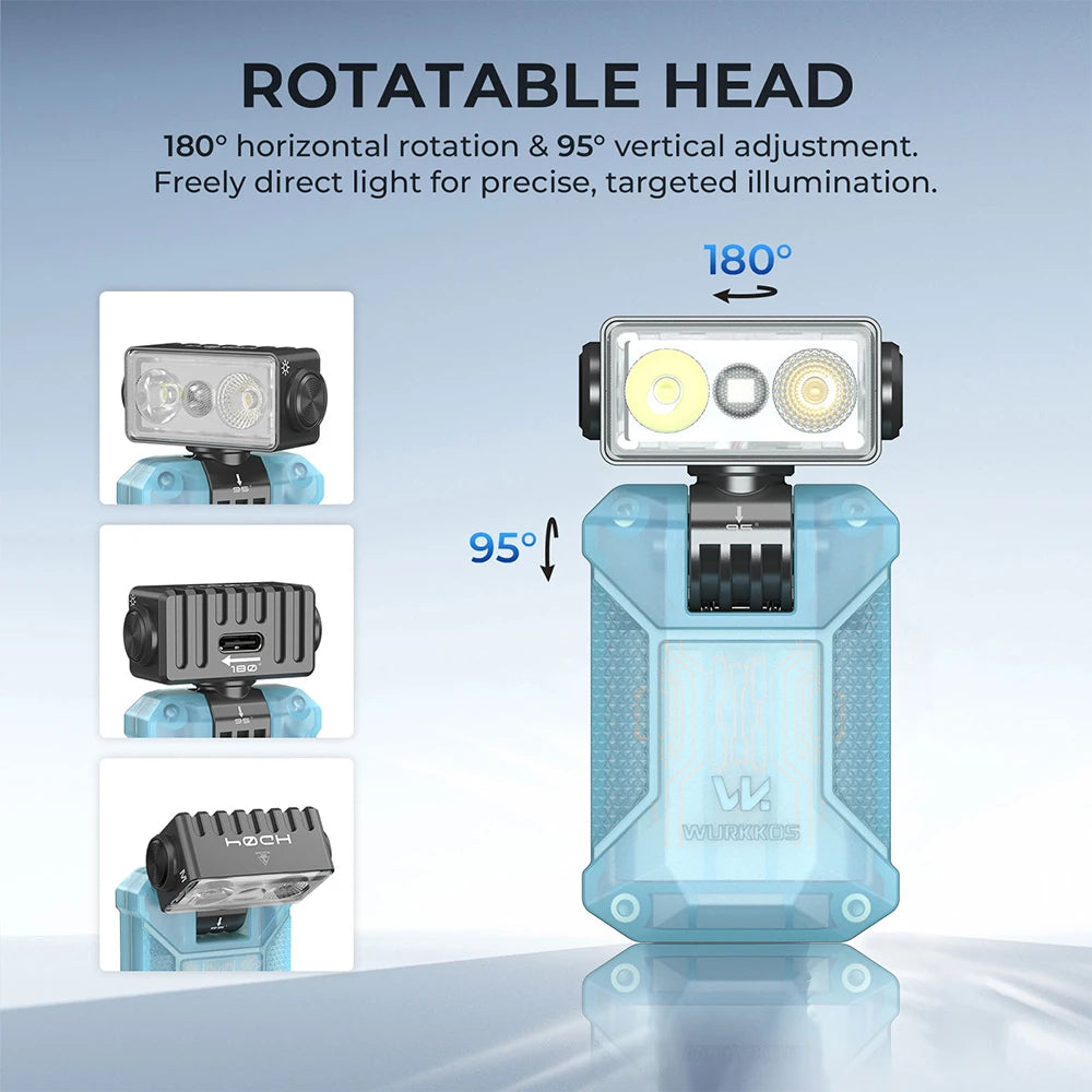 Wurkkos HD04 Mini RGB Flashlight 750 Lumens 180° Horizontal Rotation Fast Shipping from Overseas Warehouse