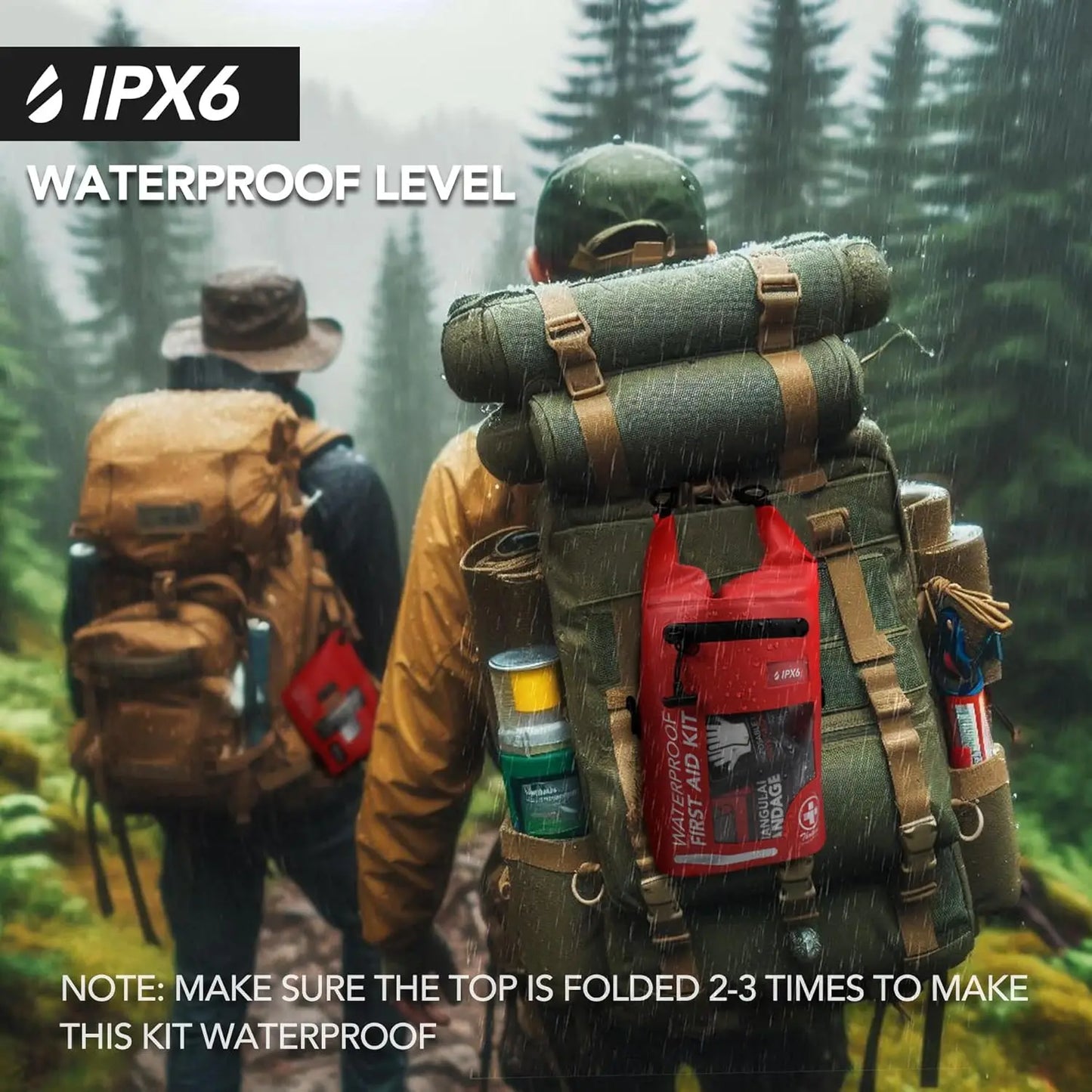 Waterproof 250 Piece First Aid Kit With Reflective Dry Bag