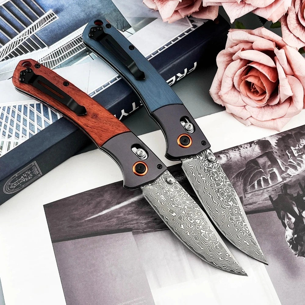 DIY Supplies Damascus Folding Knife EDC Outdoor Pocket Knife