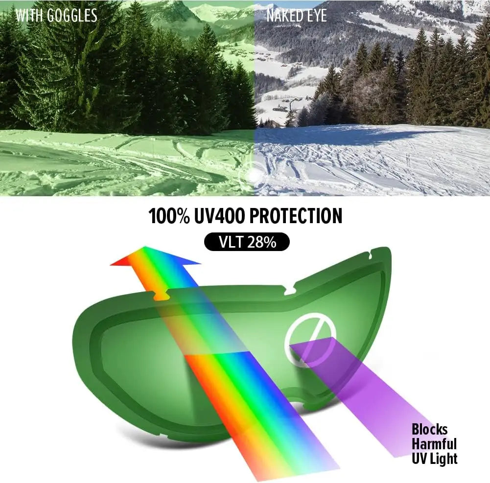 OutdoorMaster Kids Ski Goggles Youth Snow Goggles For Winter Sports