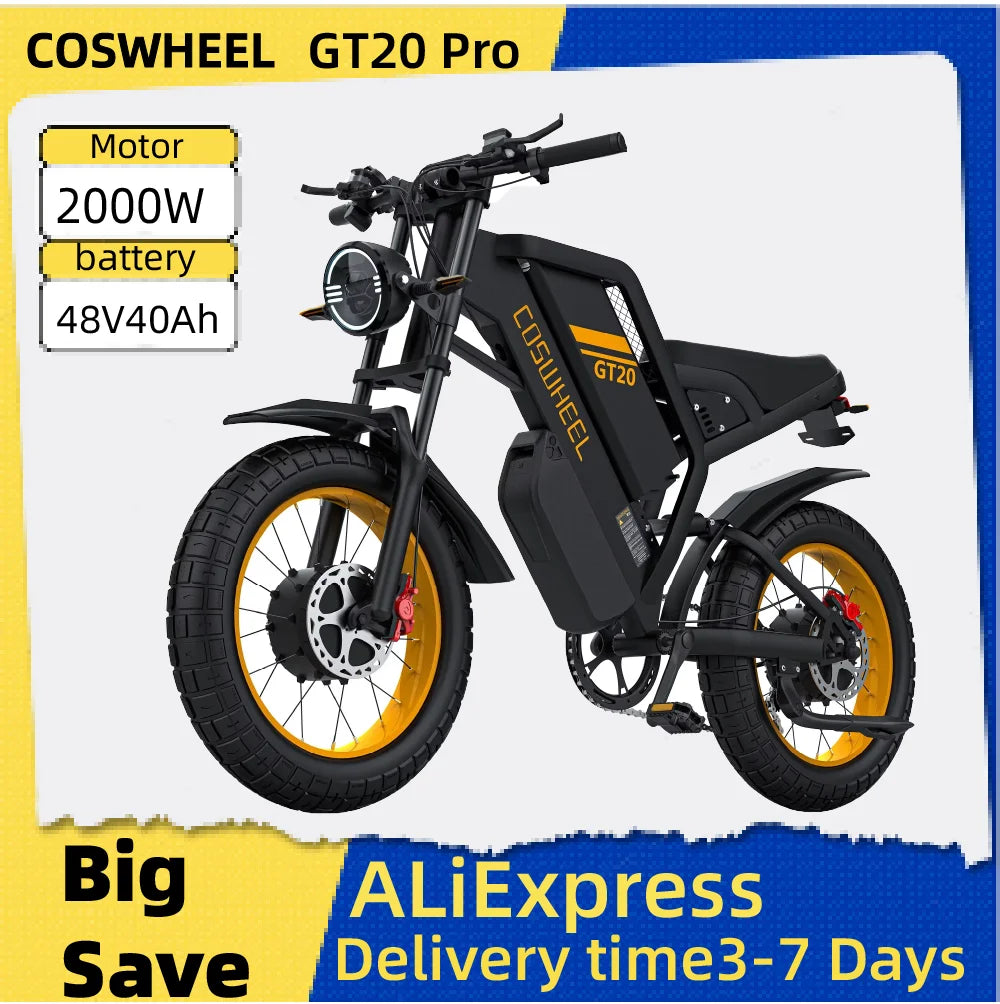 Coswheel GT20 Pro Dual Motors Electric Mountain Bike For Adults
