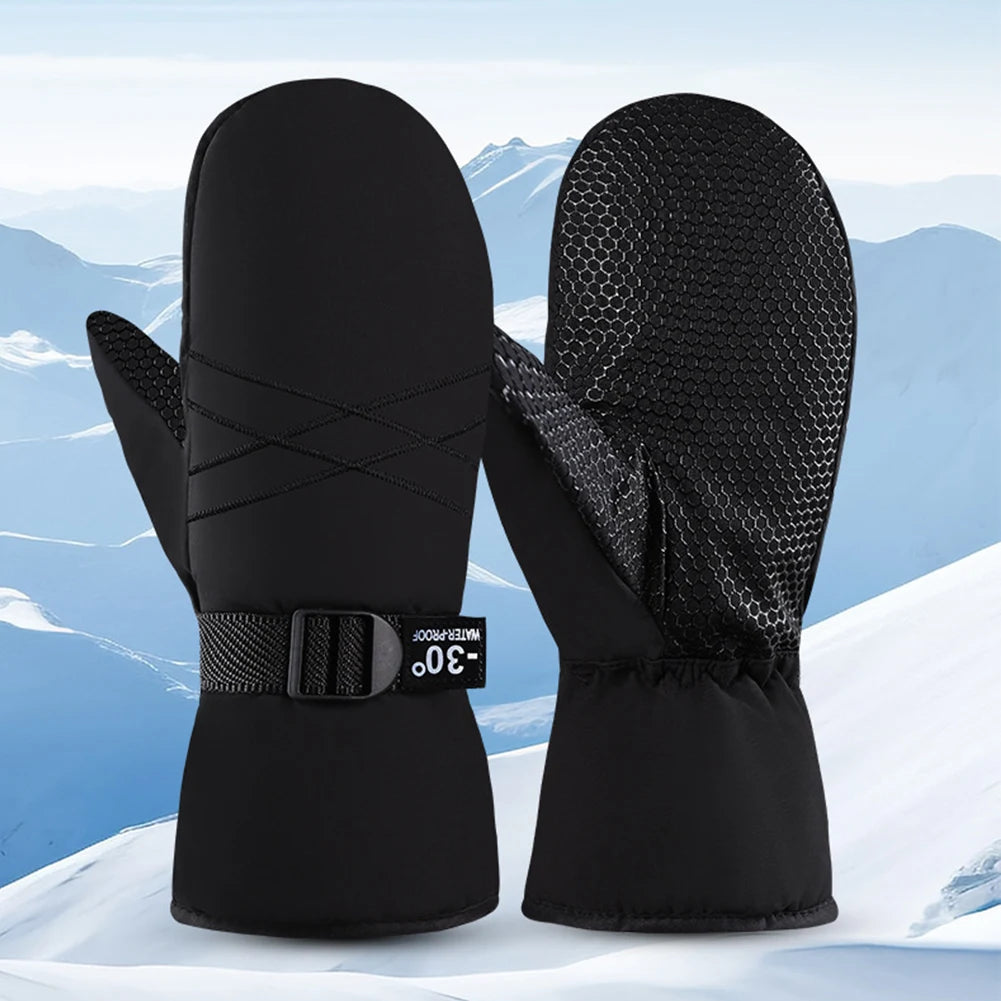 APWIKOGERCN Ski Mittens Waterproof Snow Gloves For Winter