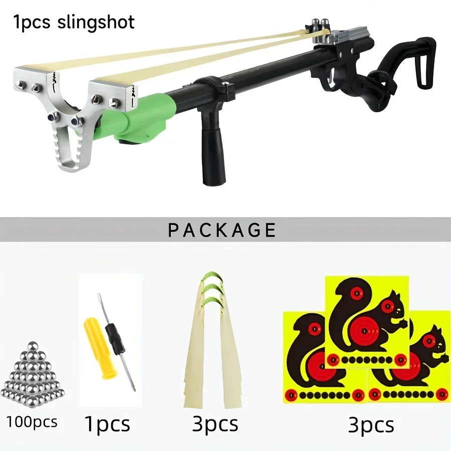 Slingshot Launcher With Telescopic Rods For Precision Hunting