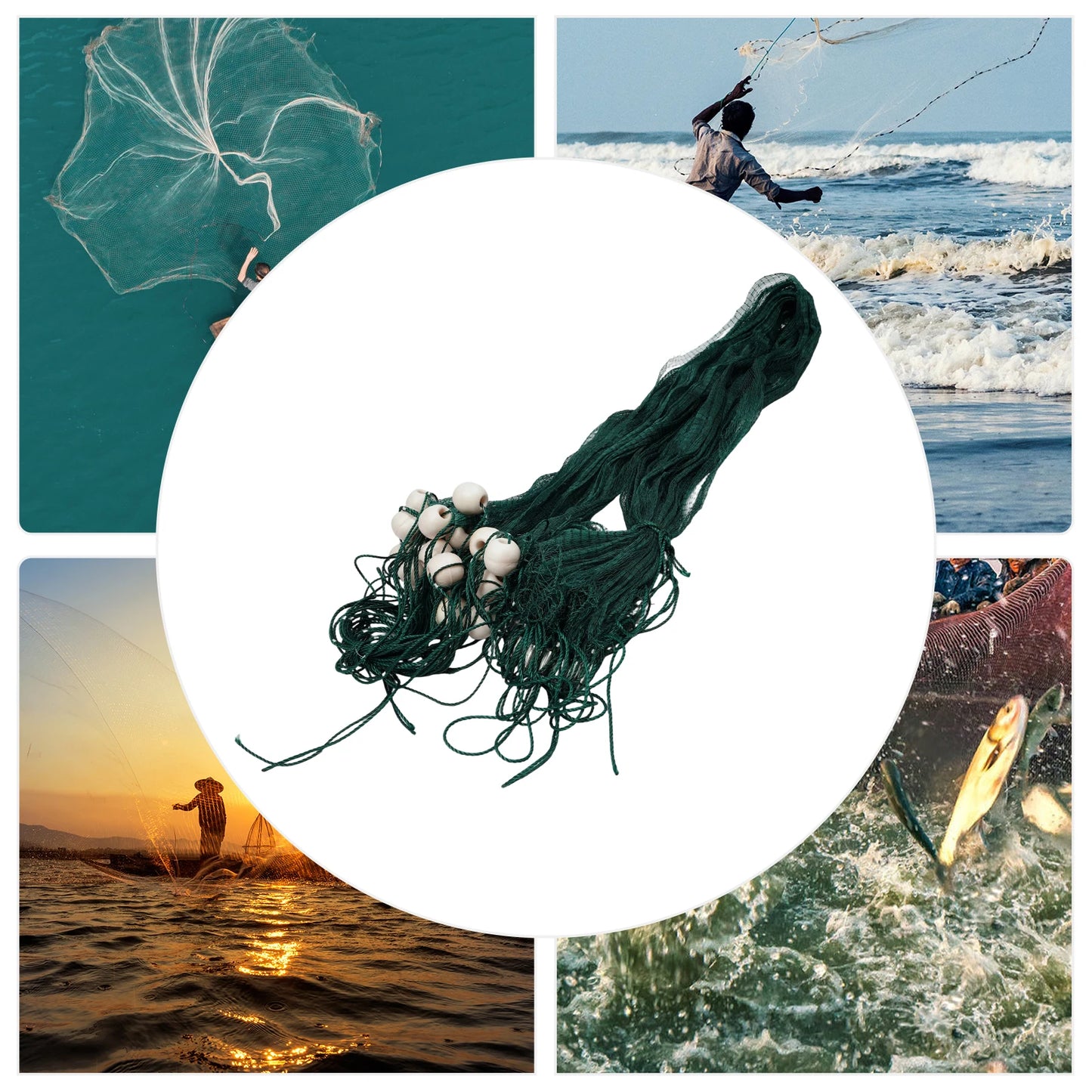 Bymaocar Fishing Net With Weights And Floats For Seining Minnows