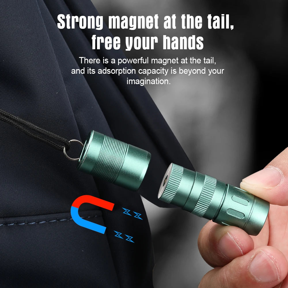 TrustFire MINIE EDC Flashlight Magnetic Rechargeable Keychain LED Light
