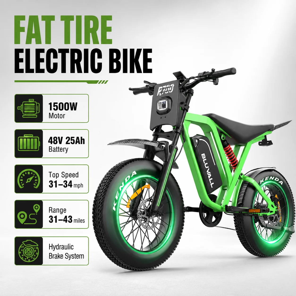 2500W electric dirt bike, 60V power supply, oil brake, shipped from warehouse in the United States e-bike Adult bike electric