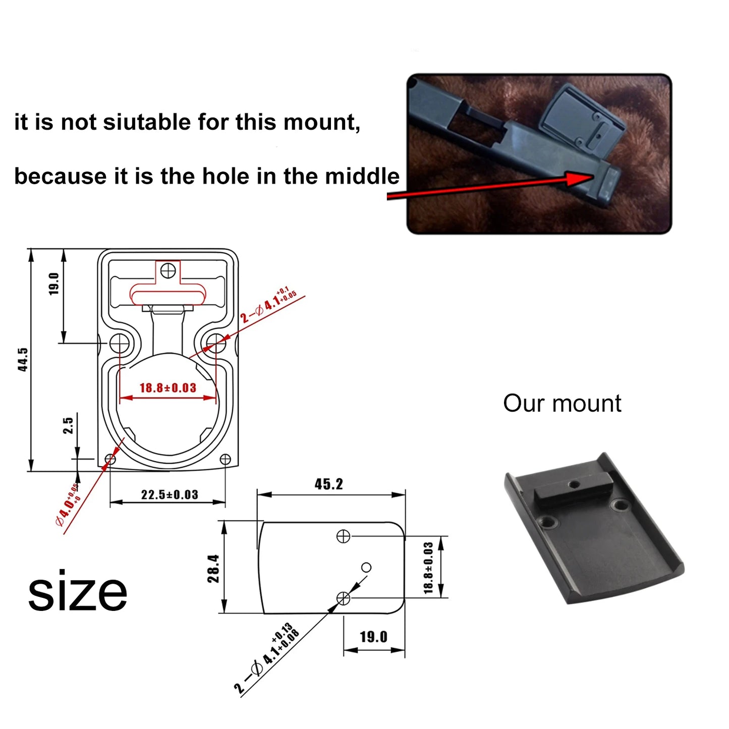Bestsight Mini MR Red Dot Sight Collimator Reflex Sight