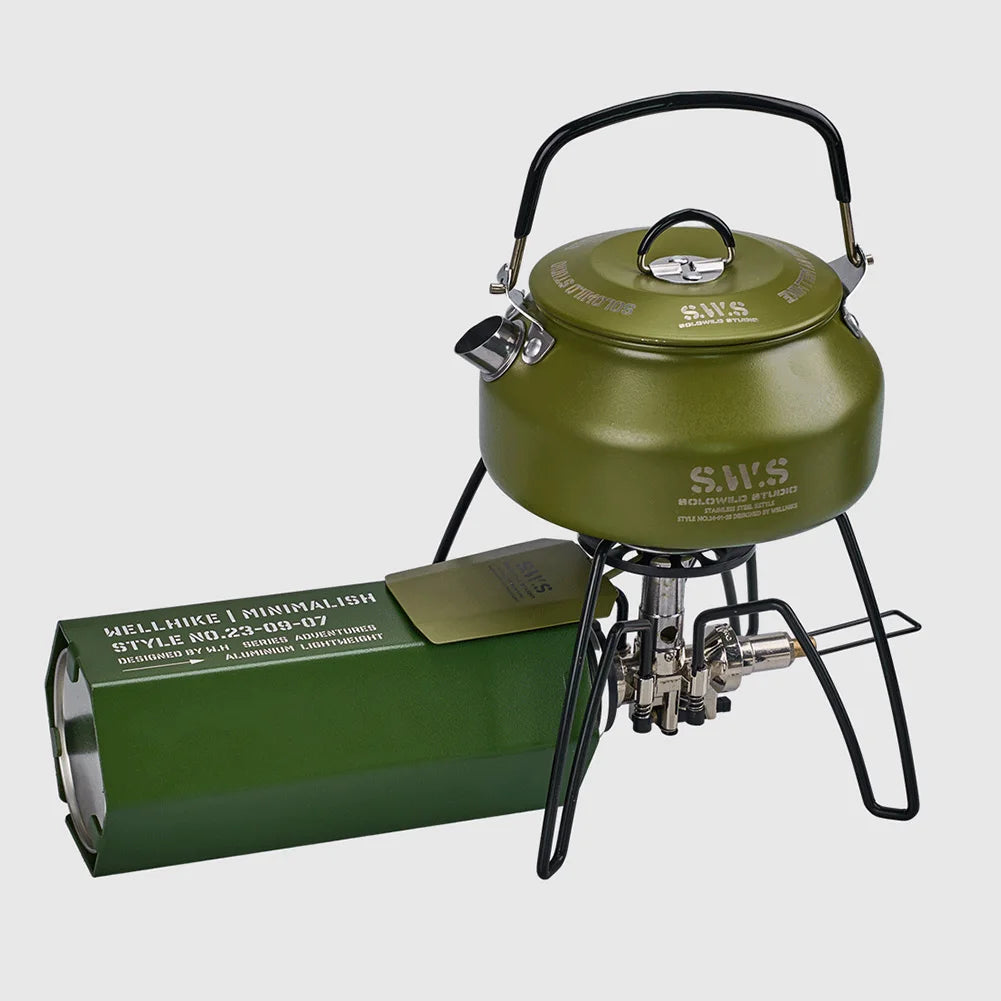 Stainless Steel Ultralight Portable Hiking Kettle For Outdoor Camping
