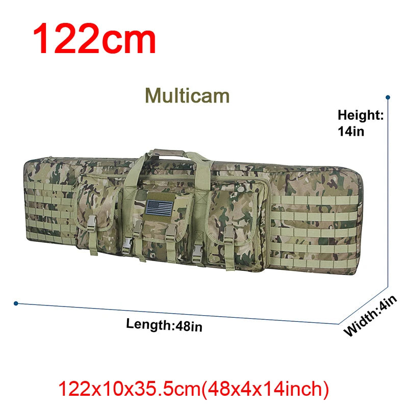 LQARMY Tactical Double Rifle Case Molle Bag