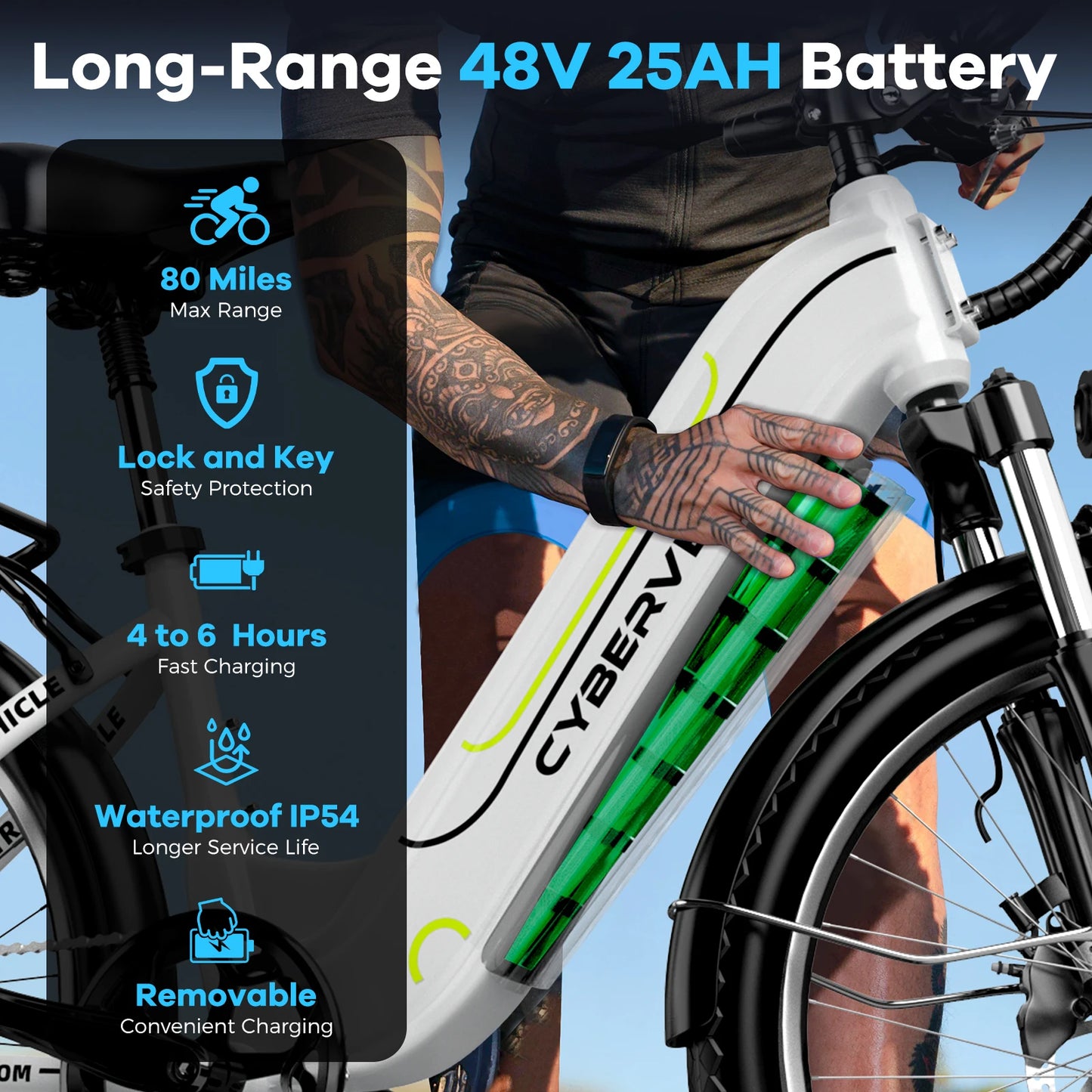 TalusCondor EK7 Electric Bike 25Ah Detachable Battery 1000W Long Range