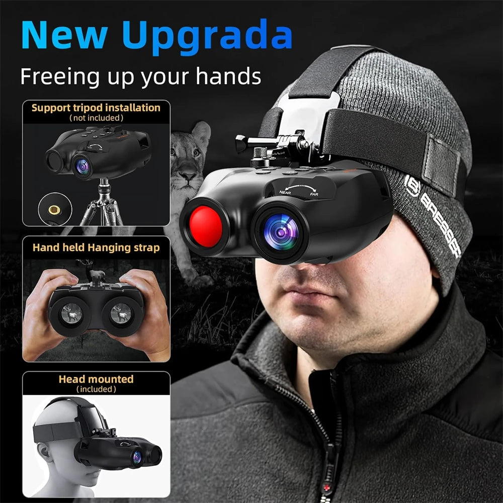 GTMEDIA N4 HD Night Vision Binoculars Infrared Night-Visions Goggles 300M Full Darkness Day/Night Use For Hunting Photos Videos