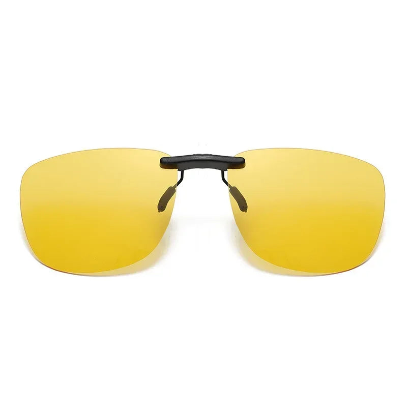 Dawndesslo Square Clip On Sunglasses Polarized UV400 Night Vision