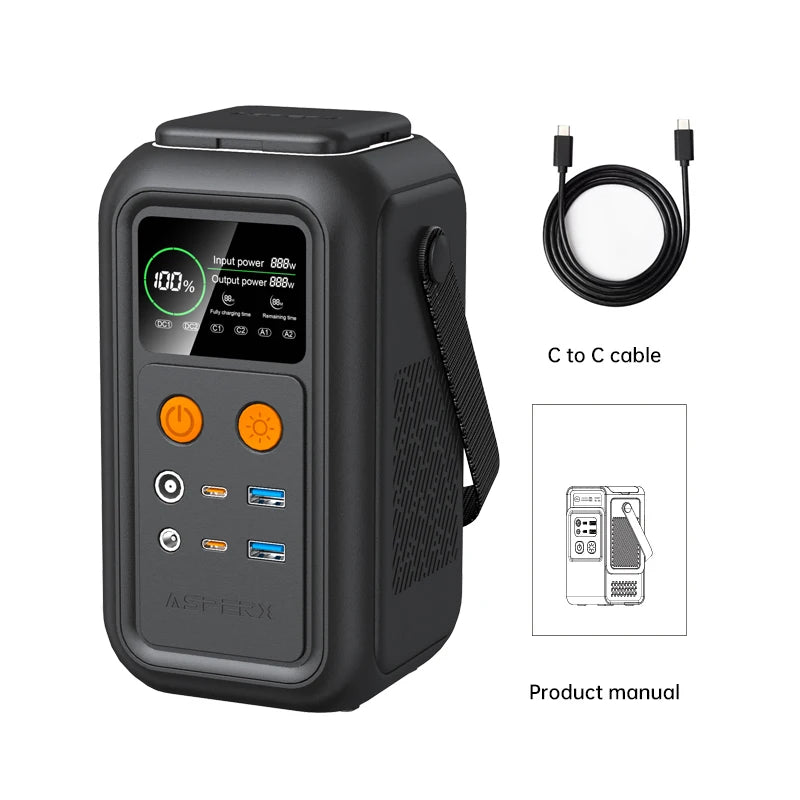 CTOLITY Portable Power Station 110V 220V Pure Sine Wave