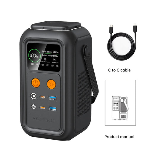 CTOLITY 200W LiFePO4 Power Station 192Wh Battery USB Type C