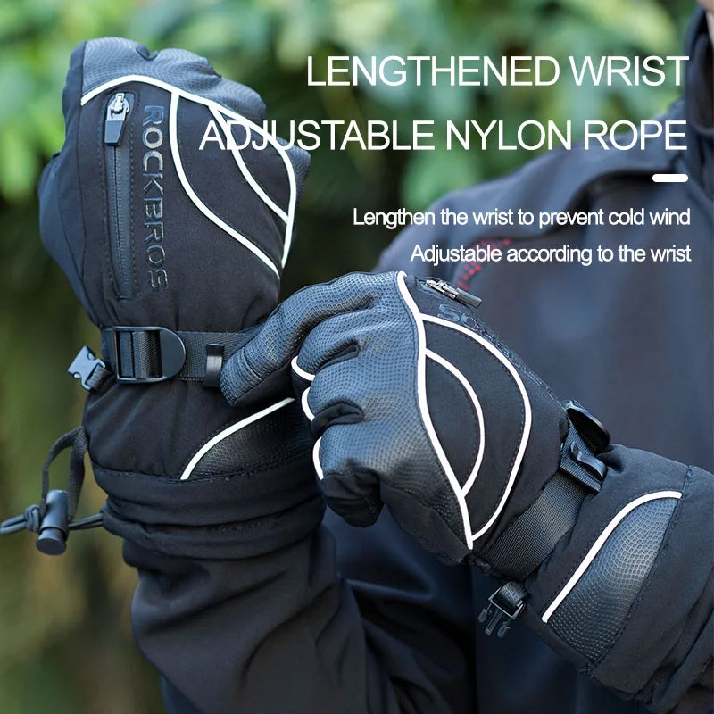 ROCKBROSCN Winter Thermal Waterproof Gloves For Men Women